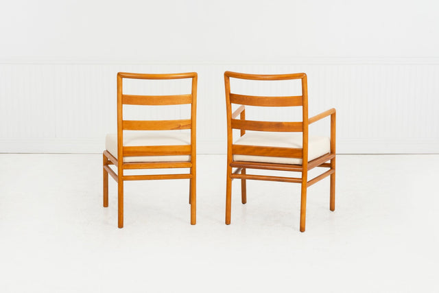 T.H. Robsjohn-Gibbings for Widdicomb, Ladder-Back Dining Chairs, Set of Ten, c. 1955