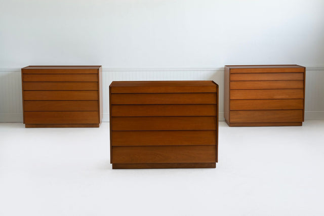Edward Wormley for Dunbar Set of 3 Louver Drawer Dressers