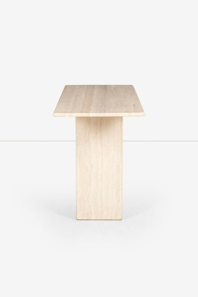 Italian Travertine Console Table in Tuscany Beige