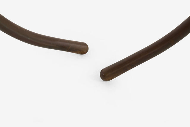 Pair of Cedric Hartman Bronze & Blue Bahia Granite Side Tables, c. 1970s