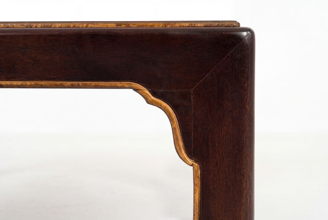 John Stuart Coffee Table with Geometric Veneered Top, c. 1960s