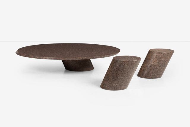 Lucia Mercer for Knoll Custom Sierra Brown Granite Cocktail Table