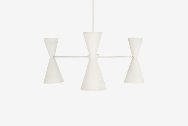 Stilnovo Style Three Arm Chandelier