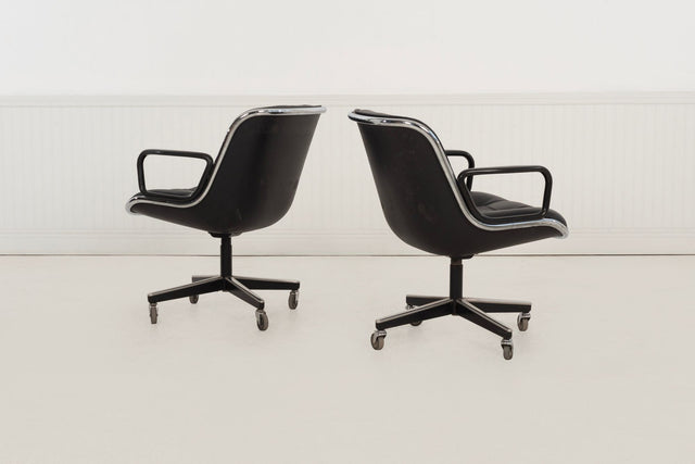Charles Pollock for Knoll International Model 1258 Swivel Tilt Desk Chairs, 1965