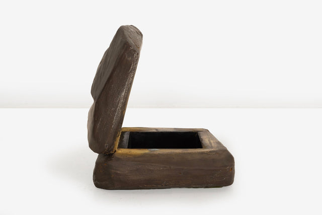 Paul Evans Rare Sculpted Bronze Resin Hinged Box
