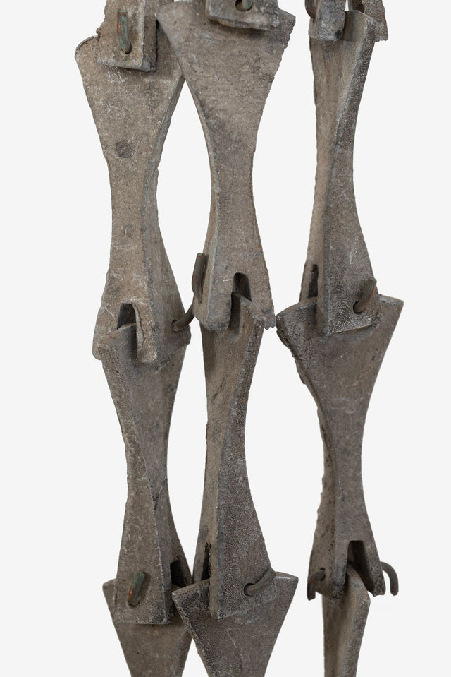 Monumental Paolo Soleri Brutalist Bronze Bell with Cast Aluminum Spine, 1960