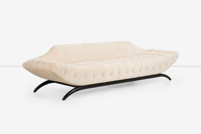 Adrian Pearsall for Craft Associates Biscuit Tufted Gondola Sofa 1960