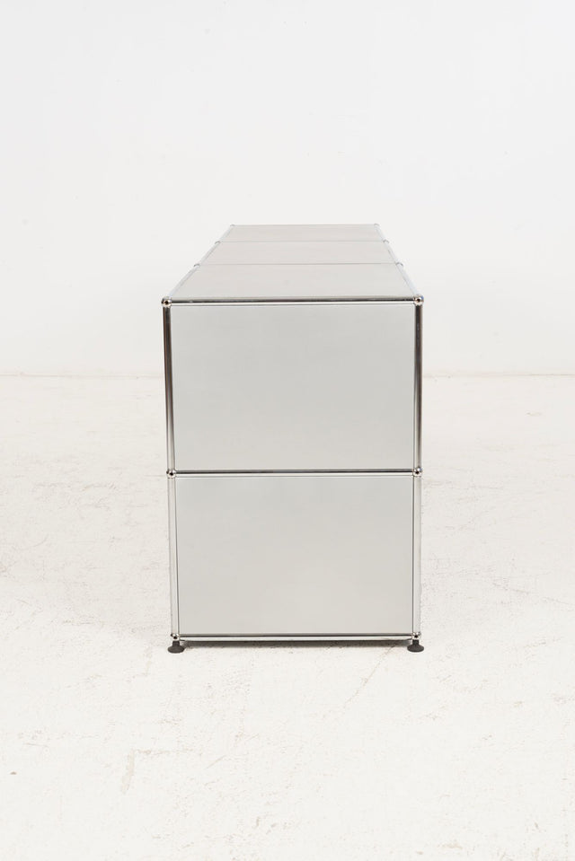 USM Haller Open Storage System – Silver Panels, 1960s, Switzerland