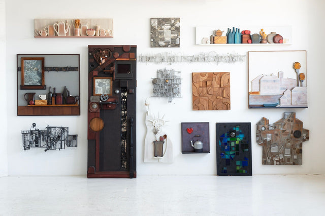 Max Neufeldt Metal Collage – Assemblage Sculpture, c. 1975