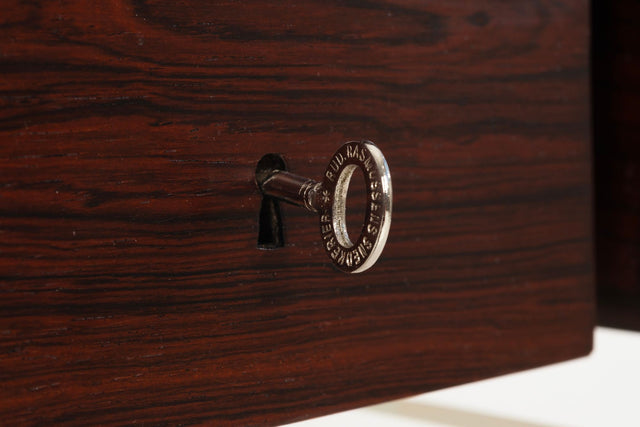 Poul Nørreklit Rosewood and Lucite Executive Desk for Sigurd Hansen, Denmark, 1960s