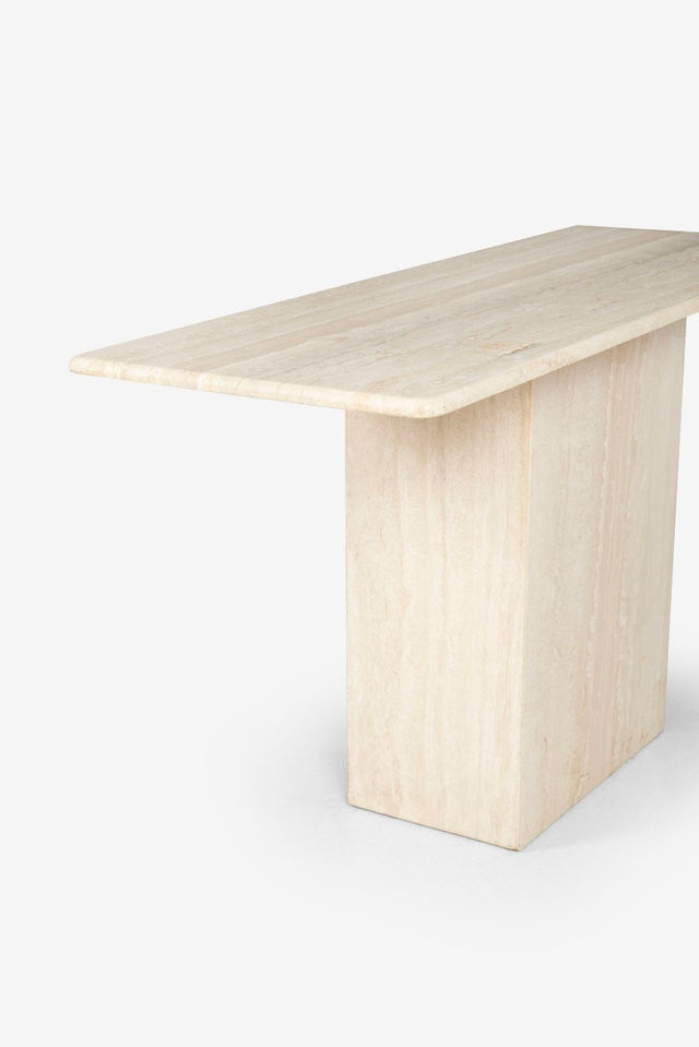 Italian Travertine Console Table in Tuscany Beige