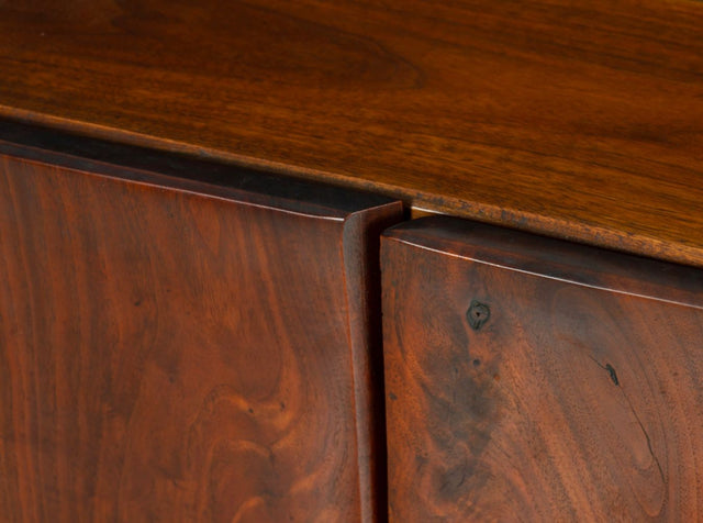 Phillip Lloyd Powell Rotating Walnut Case / Bar, 1965