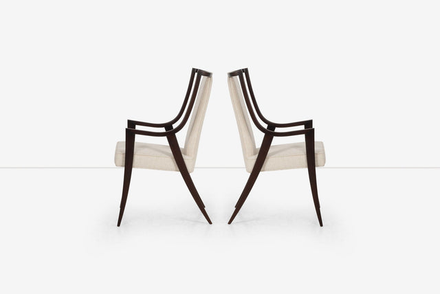 Pair of Harvey Probber Saber Leg Pull-Up Chairs 1960's