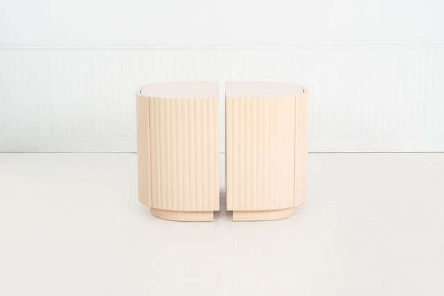 Pair of Fluted Nightstands by Interior Crafts 1989