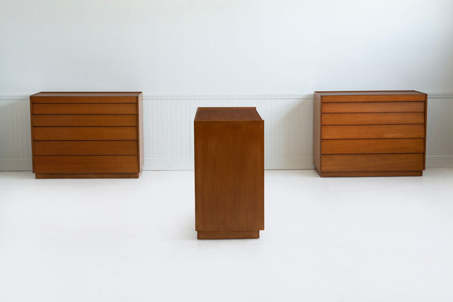 Edward Wormley for Dunbar Set of 3 Louver Drawer Dressers