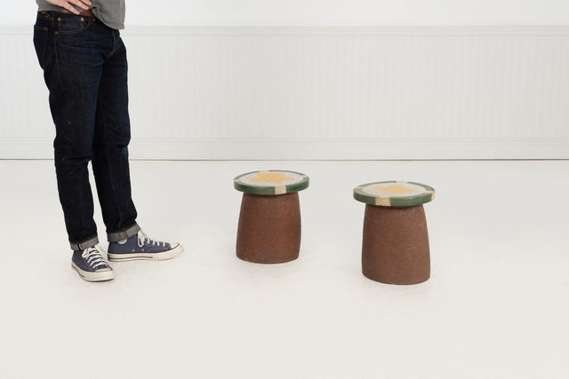 Pair of Ceramic Stools/ end Tables Stan Bitters, c. 1975