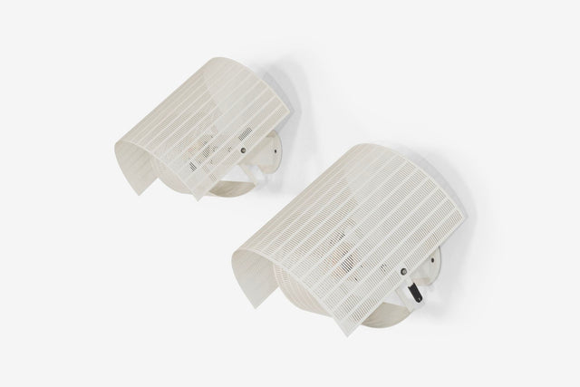 Pair of Mario Botta for Artemide Shogun White Wall Sconces, 1986