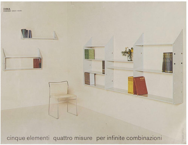 Enzo Mari Dima Modular Wall Shelving System