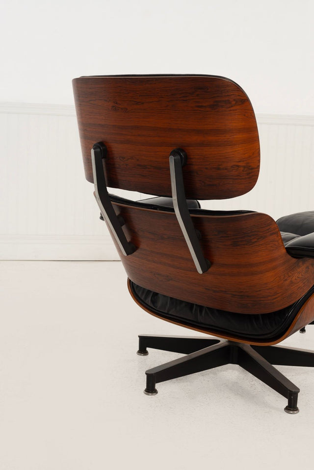 Charles Eames for Herman Miller Lounge Chair and Ottoman in Rosewood 1960c.