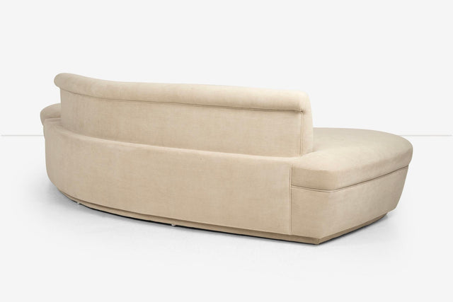 Adrian Pearsall and/or Kagan Style Sofa Sectional with Removable Pouf