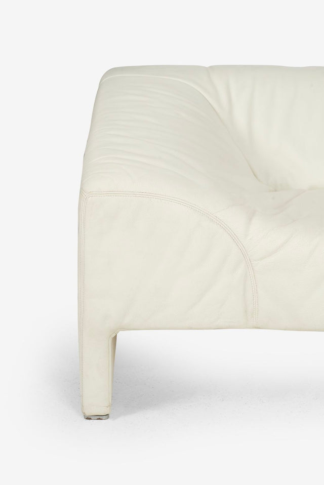 Patricia Urquiola for Moroso "Malmo" White Leather Sofa