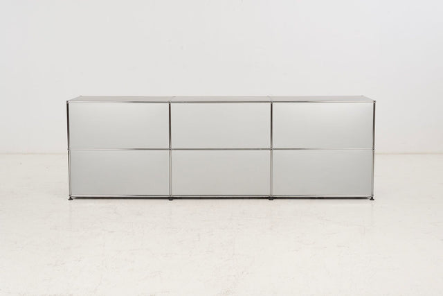 USM Haller Open Storage System – Silver Panels, 1960s, Switzerland