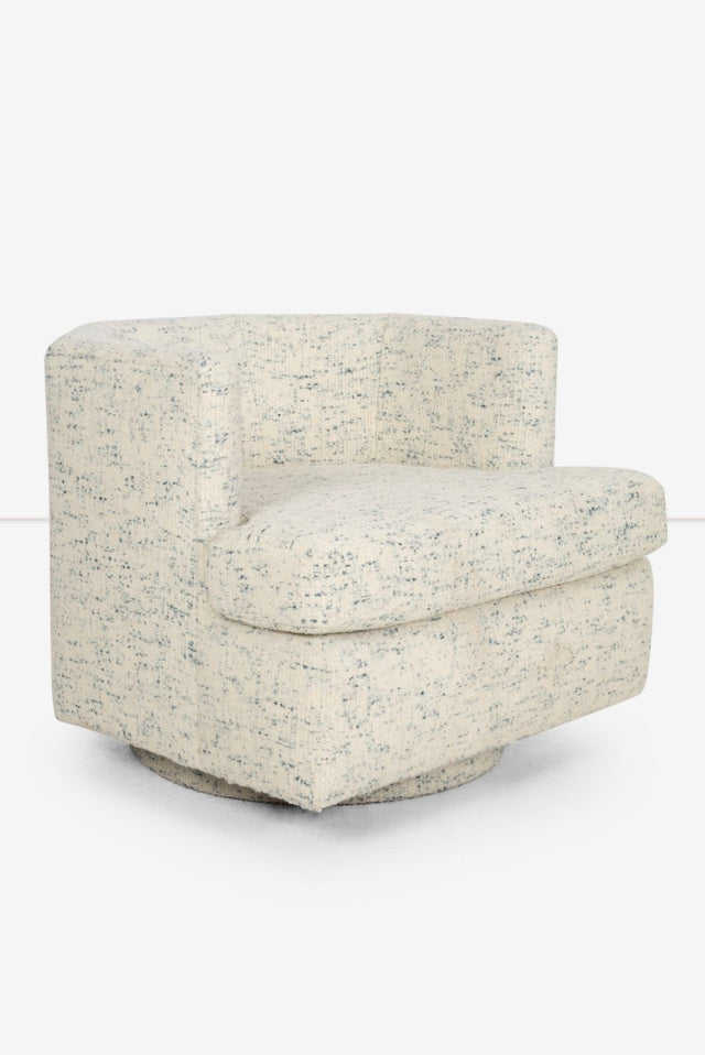 Pair of Attributed to Harvey Probber Hexagonal Swivel Lounge Chairs