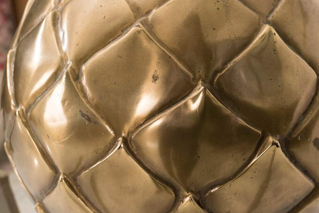 Large Brass Pineapple Vase