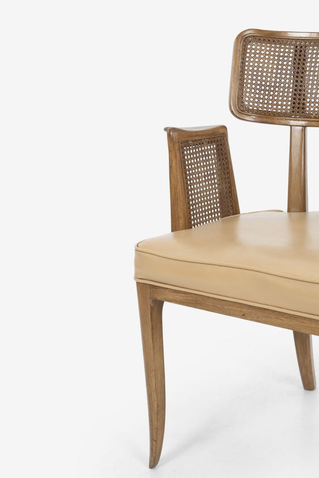 Set of Six Edward Wormley for Dunbar Curved-Back Dining Chairs