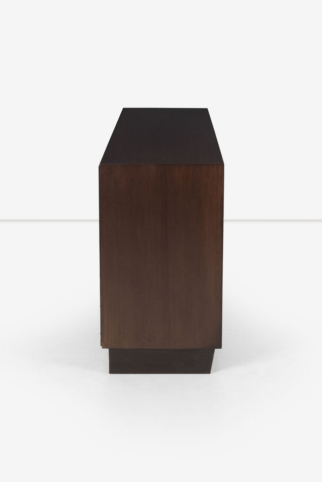 Edward Wormley for Dunbar Cain Front Mahogany Sideboard on a Plinth Base