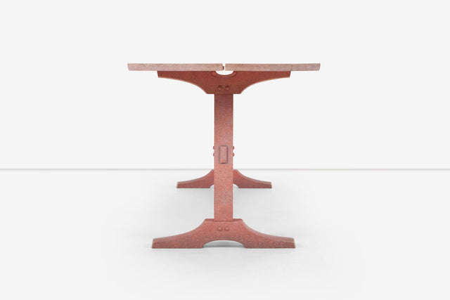 Nine Foot Hand Crafted Free-Edge Trestle Table by Don Braden