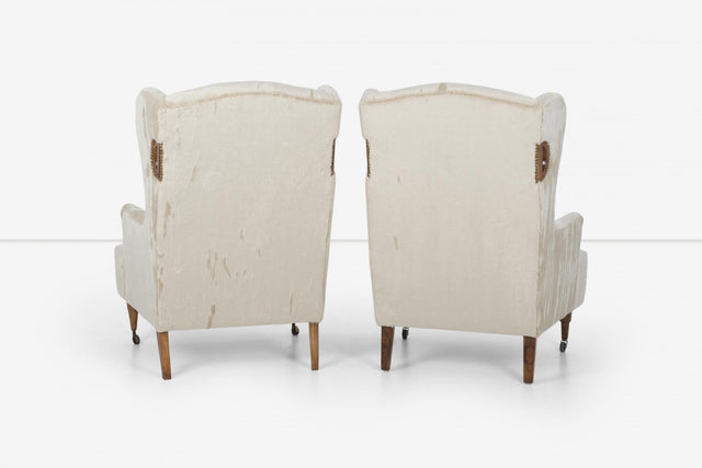 Luigi Caccia Dominioni "Ambrosianeum" High-Back Lounge Chairs, 1955