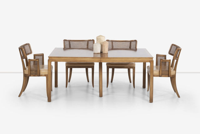 Set of Six Edward Wormley for Dunbar Curved-Back Dining Chairs