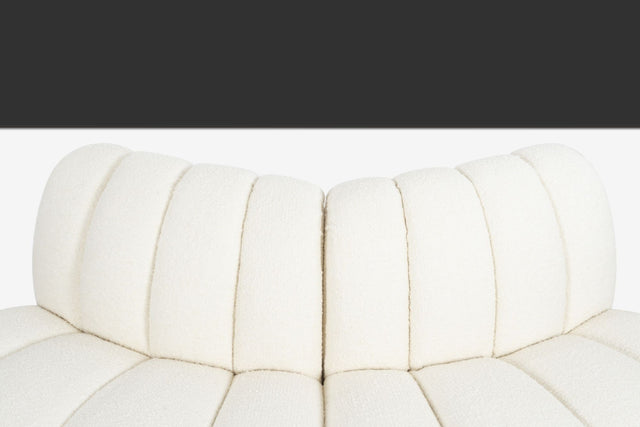 Pair of Berndhart Channeled "Flair" Lounge Chairs with upholstered matching Cube Table