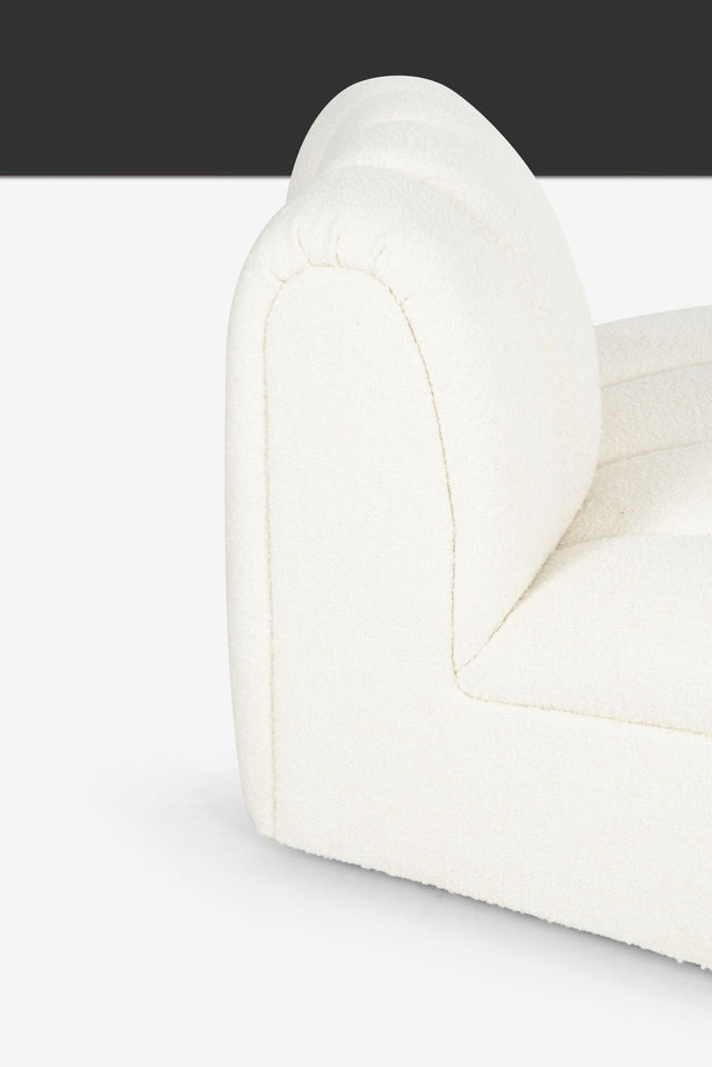 Pair of Berndhart Channeled "Flair" Lounge Chairs with upholstered matching Cube Table
