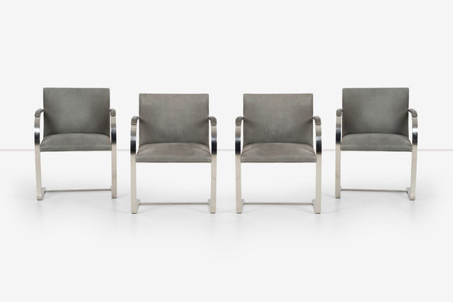Mies van der Rohe for Knoll set of Four Brno Chairs