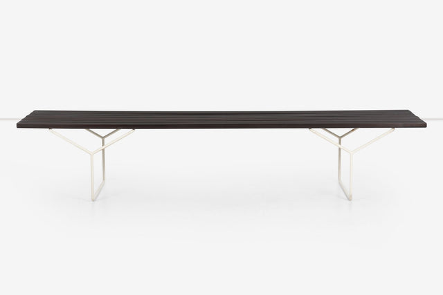 Harry Bertoia Early Solid Rosewood Slat Bench 1951 First Year Production