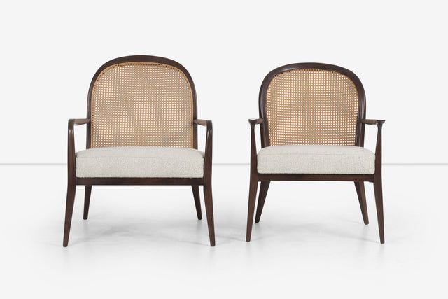 Pair of Paul McCobb Cane-Backed Lounge Chairs for Widdicomb