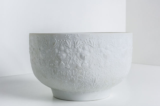 9" Round Footed Bowl Fantasy Mural by Rosenthal