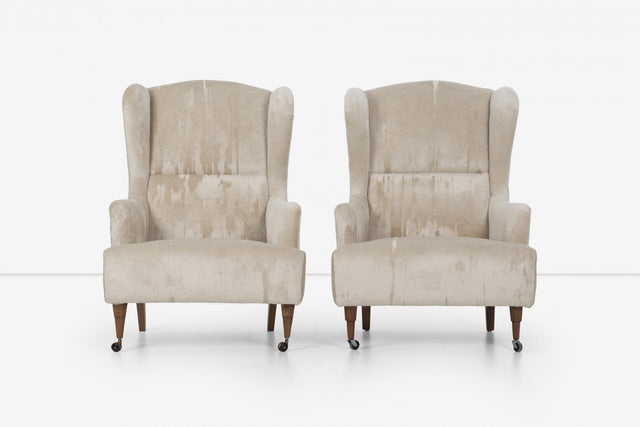 Luigi Caccia Dominioni "Ambrosianeum" High-Back Lounge Chairs, 1955