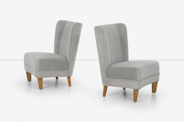 Edward Wormley Dunbar Slipper Lounge Chairs