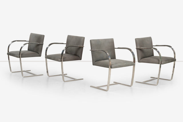 Mies van der Rohe for Knoll set of Four Brno Chairs