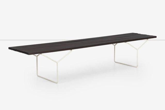 Harry Bertoia Early Solid Rosewood Slat Bench 1951 First Year Production