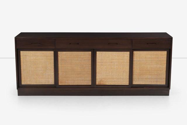 Edward Wormley for Dunbar Cain Front Mahogany Sideboard on a Plinth Base