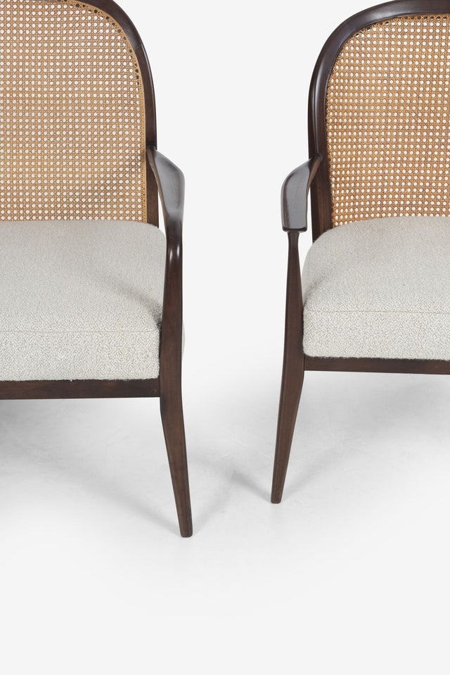 Pair of Paul McCobb Cane-Backed Lounge Chairs for Widdicomb