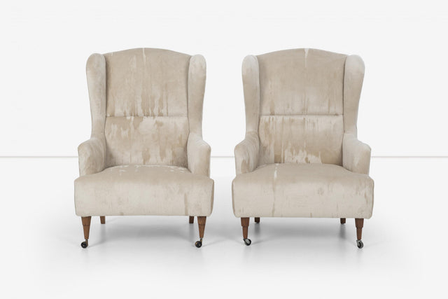 Luigi Caccia Dominioni "Ambrosianeum" High-Back Lounge Chairs, 1955