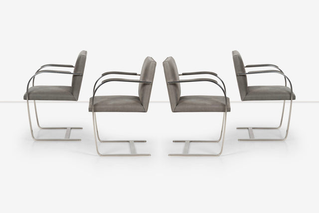 Mies van der Rohe for Knoll set of Four Brno Chairs