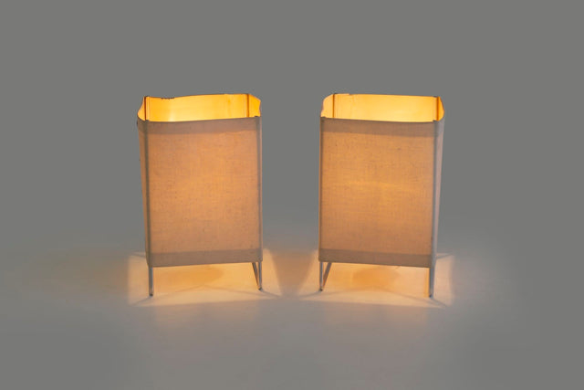 Gregory van Pelt for Wireworks Pair of Box Kite Lamps
