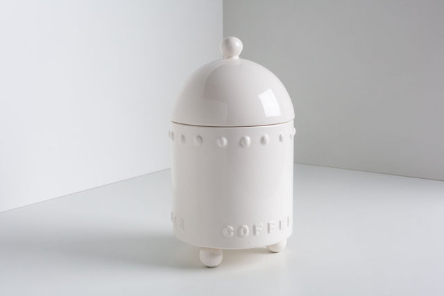 Stanley Tigerman White Ceramic "Tigerman City" Coffee Canister