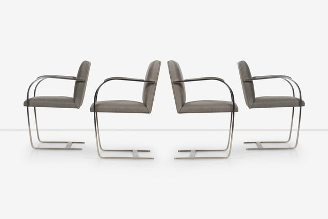 Mies van der Rohe for Knoll set of Four Brno Chairs